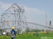 Tiang SUTT di Klaten Roboh Tersapu Lisus, PLN Pasang Tower Emergency
