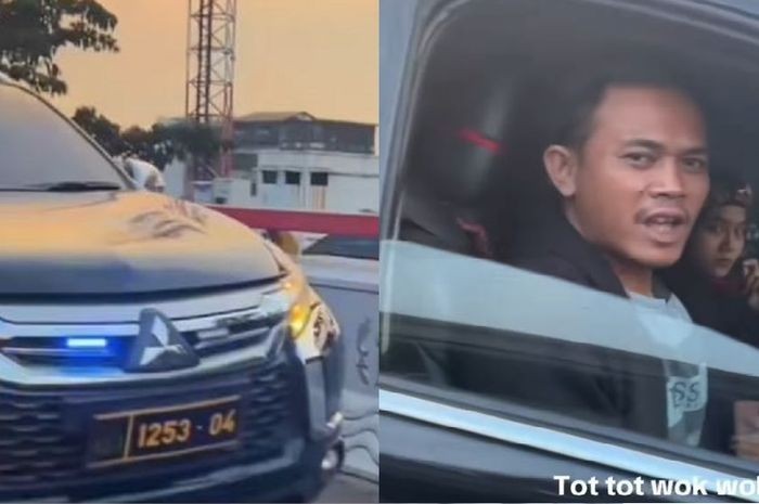 Viral Pajero pakai strobo.