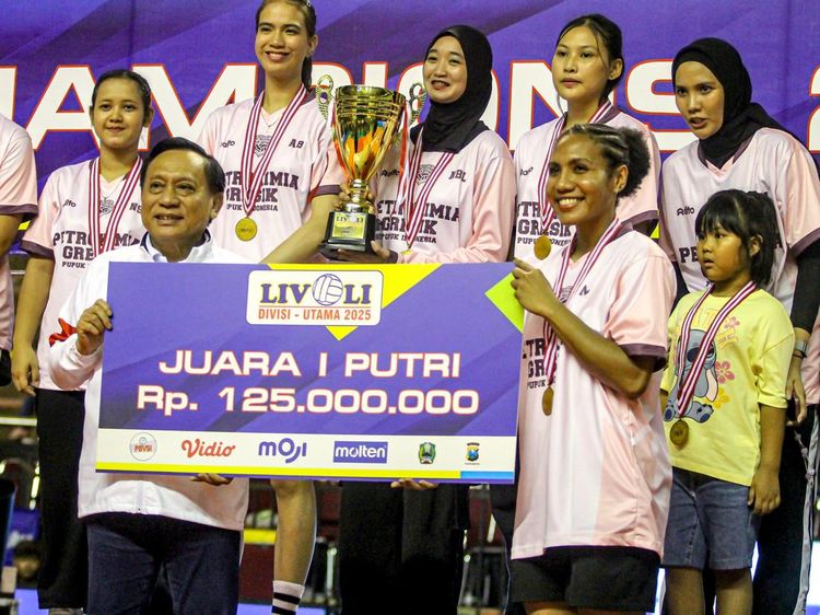 Petrokimia Gresik Pupuk Indonesia Juara Lagi, Sapu Bersih TNI AU Electric 3-0 di Final Livoli 2025