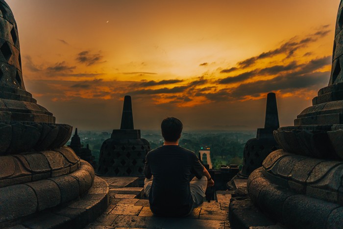 Sunrise di Candi Borobudur Sunrise di Candi Borobudur
