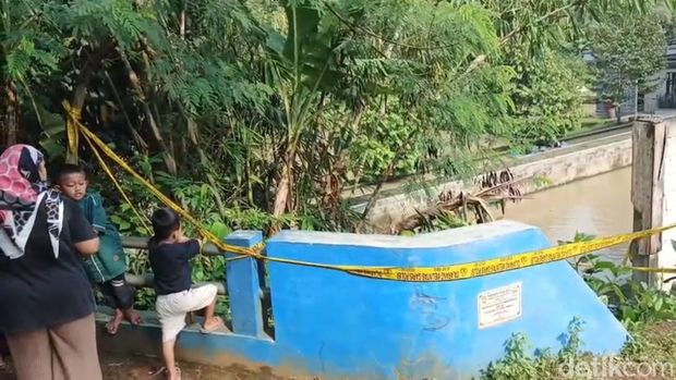 Tempat mayat Jesika ditemukan di saluran air Desa Gandasoli, Purwakarta