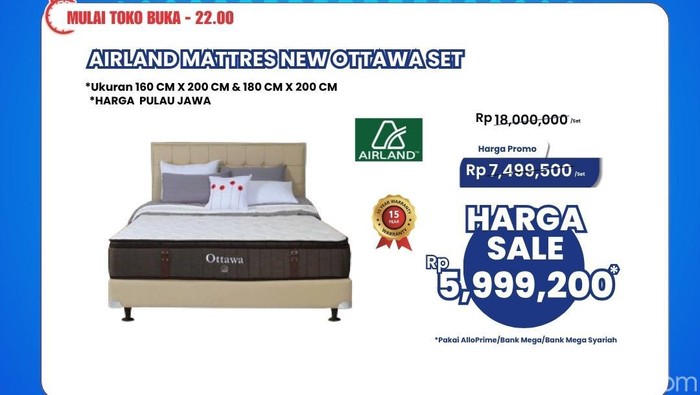 Transmart Full Day Sale! Beli Tempat Tidur Diskon Gede-gedean