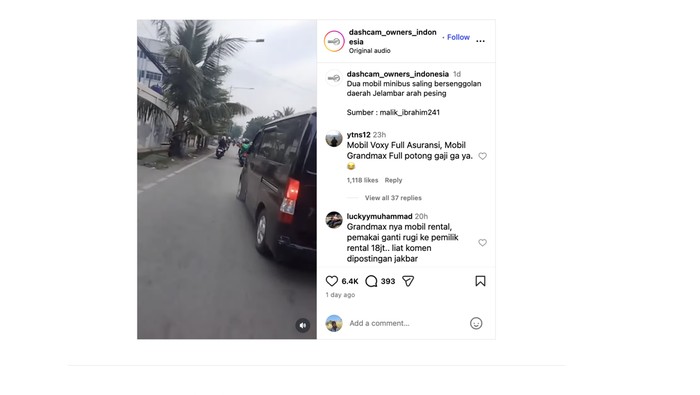 Aksi senggol Gran Max vs Voxy