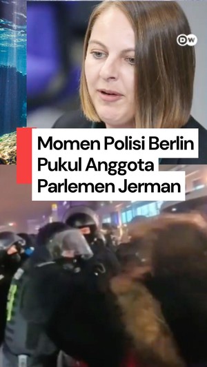 Video Anggota Parlemen Jerman Dipukul Polisi 