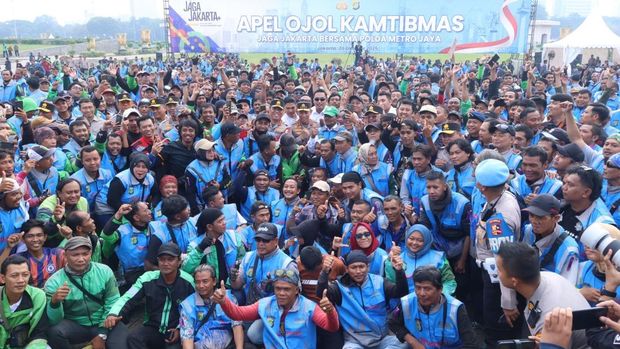 Apel Ojol Jaga Kamtibmas bentuk sinergi antara Polri dengan komunitas ojol dalam mendukung program pemerintah menuju Jakarta yang aman, tertib, dan bermartabat. (dok Istimewa)