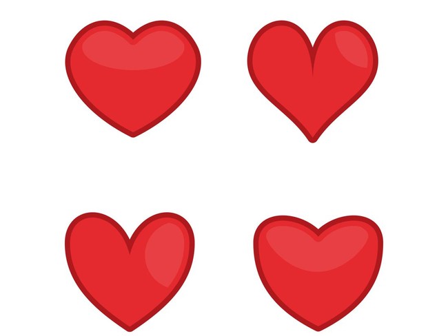Berbagai Emoji Love atau Hati Warna Merah