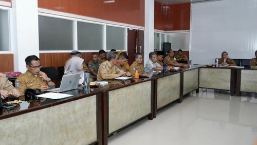 Jajaran Pemkot Bima menyusun Rencana Kerja (Renja) pada 2026 terkait keberlanjutan program NUFReP bersama Tim TEPIS Bina Bangda Kemendagri, di Kota Bima, Senin, (20/10/2025).