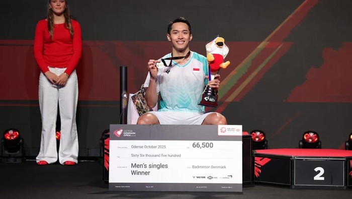 Jonatan Christie menjarai Denmark Open 2025.