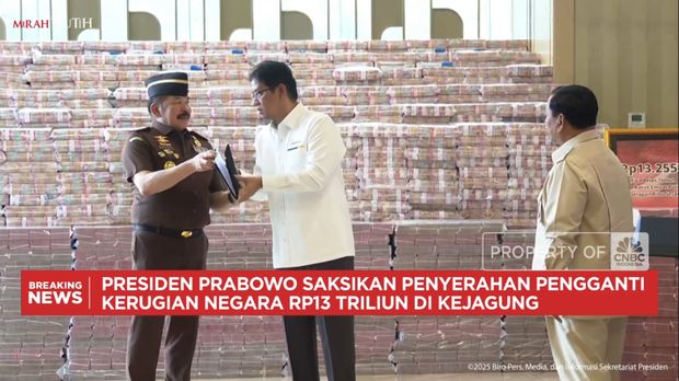 Kejagung Serahkan Duit Korupsi CPO Rp 13 Triliun ke Menkeu Purbaya (CNBC Indonesia TV) Kejagung Serahkan Duit Korupsi CPO Rp 13 Triliun ke Menkeu Purbaya (CNBC Indonesia TV)