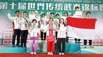Bangga! KD-Kontingen Wushu Indonesia Kibarkan Merah Putih dan Unjuk Medali
