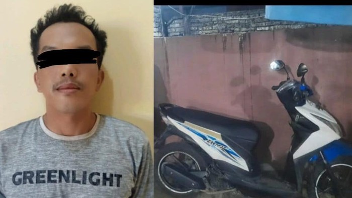 Pelaku berinisial MII (34) bersama barang buktinya