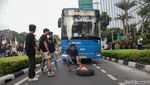 Potret Demo 1 Tahun Pemerintahan Prabowo-Gibran di Jakarta
