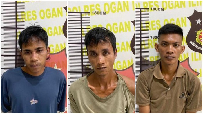 Tampang 3 Pembunuh yang Bakar Asril hingga Tewas dalam Tronton di Ogan Ilir