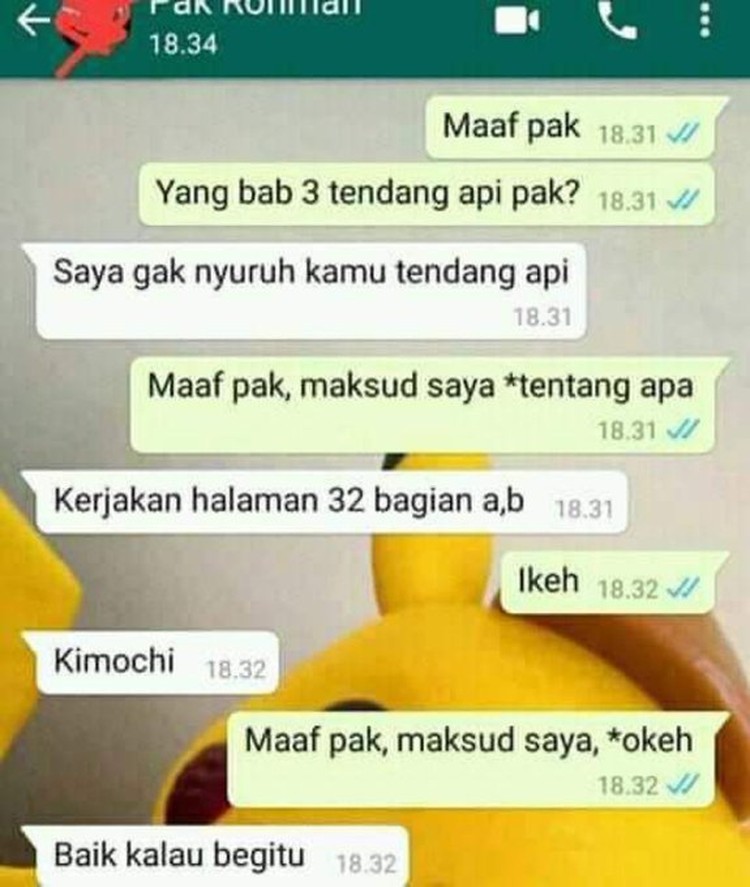 Chat Guru Murid Kocak