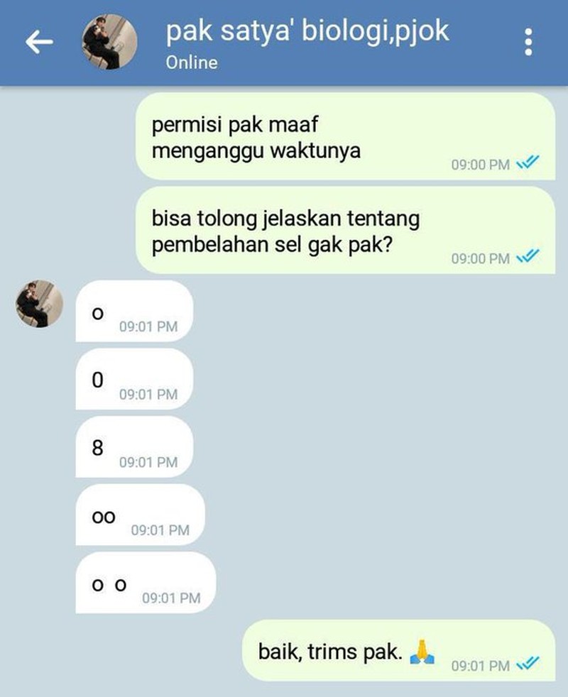 Chat Guru Murid Kocak
