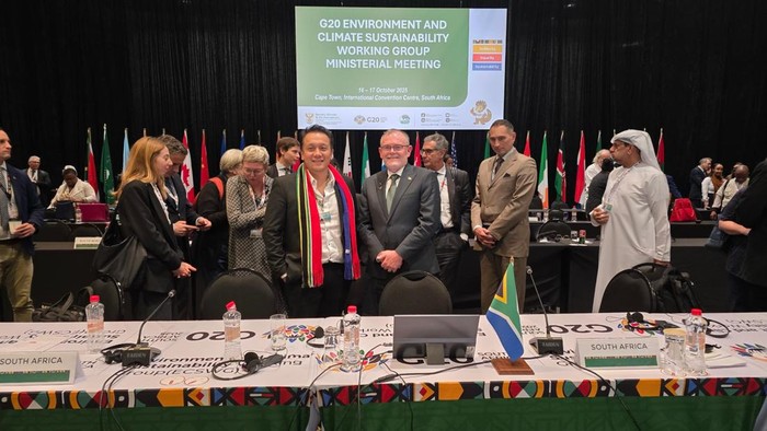 Diaz dalam forum G20 Environment and Climate Sustainability Working Group (ECSWG) Ministerial Meeting 2025.