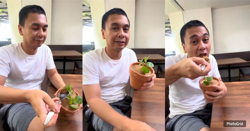 Makan Gado-gado Bentuk Pot, Raditya Dika Bikin Netizen Penasaran