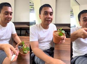 Makan Gado-gado Bentuk Pot, Raditya Dika Bikin Netizen Penasaran