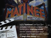 Tradisi Nonton Film Siang dan Sore Hari Dimunculkan Lagi Lewat Matinee Show