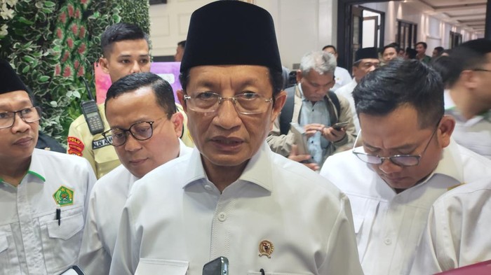 Menag Nasaruddin Umar di Gedung Kemenag, Jakarta Pusat, Selasa (21/10/2025).