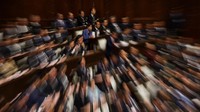 Susana sidang di Majelis Rendah Parlemen, pada hari para anggota parlemen memberikan suara untuk memilih perdana menteri baru, di Tokyo, Jepang, Selasa (21/10/2025). REUTERS/Kim Kyung-Hoon
