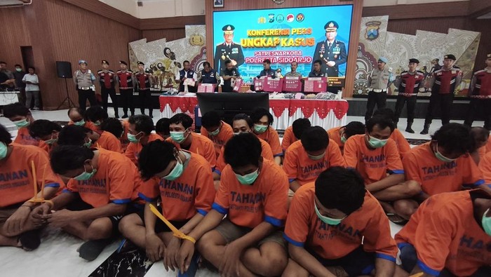 Polresta Sidoarjo Sita Narkoba Berbagai Jenis Senilai Rp 2,8 M