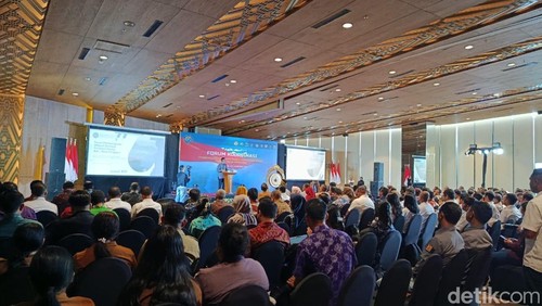 Suasana Forum Koordinasi Pembangunan Wilayah Berbasis Tata Ruang Bali-Nusra, di Labuan Bajo, Manggarai Barat, NTT, Senin (21/10/2025).