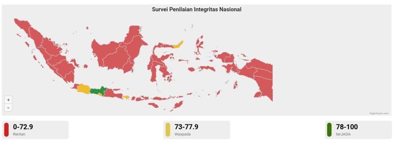 Tangkapan layar hasil SPI 2024 (dok. situs KPK)