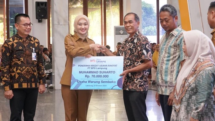 Wagub Lampung Serahkan KUR ke UMKM