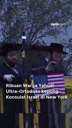 Video: Ribuan Warga Yahudi Ultra-Ortodoks Kepung Konsulat Israel di New York