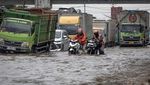 Banjir Genangi Jalur Pantura Semarang, Lalu Lintas Tersendat