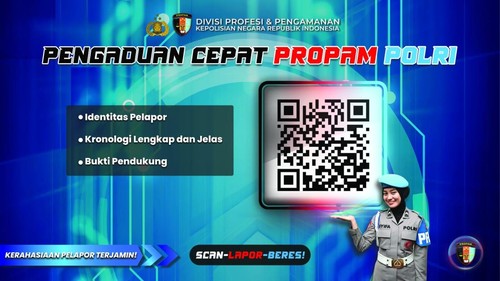 Barcode pengaduan pelanggaran anggota Polri. (Dok. Humas Polres Manggarai Barat)