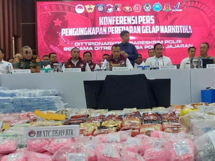 Bareskrim Polri ungkap kasus narkoba sepanjang Januari-Oktober 2025 (Ondang/detikcom)
