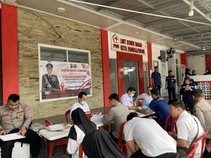 Bidhumas Polda Babel Gelar Donor Darah di HUT Ke-74