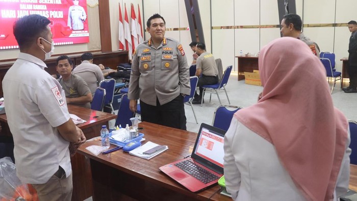 Donor dara Polresta Serang Kota. (Dok. ist)