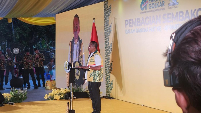 DPP Partai Golkar menggelar rangkaian hari ulang tahun ke-61. (Adrial A/detikcom)