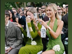 Gigi dan Bella Hadid Curi Perhatian di Pernikahan Kakak, Nyeker tapi Glamor
