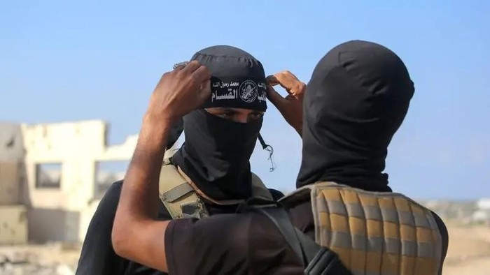 Hamas recently established the Radea unit, whose name translates to “deterrence” and whose purpose it says is to “enforce order.” (AFP)