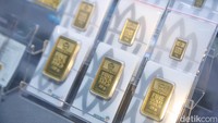 Harga emas Antam turun Rp177.000 menjadi Rp2.310.000 per gram, sementara harga buyback juga turun ke Rp2.164.000 per gram.