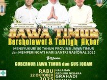 Sholawat dan Tabligh Akbar Warnai Peringatan Hari Santri di Jawa Timur