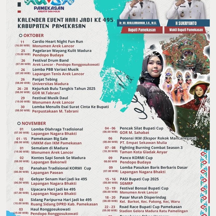 Kalender Event Hari Jadi Pamekasan ke-495