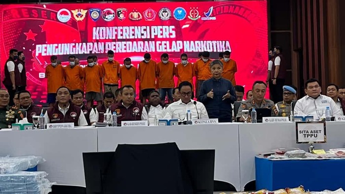 Konferensi pers kasus narkoba di Polri (Rumondang/detikcom)