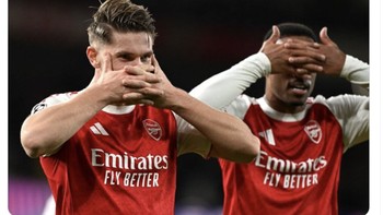 Gaya selebrasi khas Gyokeres. Foto: X.com