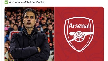 Pertahanan Arsenal sangat solid, tanpa kebobolan dalam 4 laga terakhir. Foto: X.com