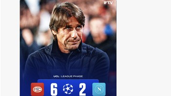 Dalam 5 laga terakhir, Napoli kalah 3 kali. Foto: X.com