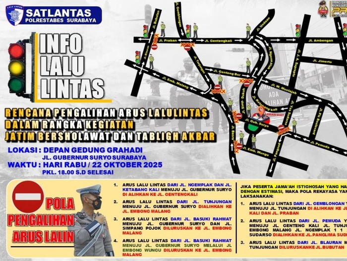 Pengalihan Arus Lalin di Grahadi