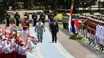 Momen Prabowo Sambut Presiden Afrika Selatan Cyril Ramaphosa di Istana Merdeka