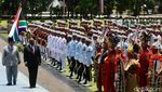 Momen Prabowo Sambut Presiden Afrika Selatan Cyril Ramaphosa di Istana Merdeka