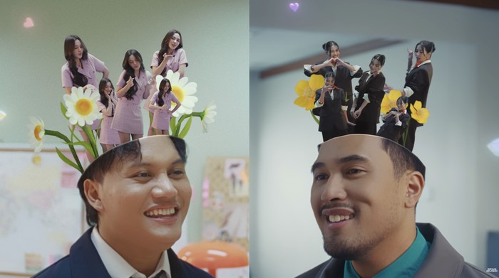 Rizky Febian dan Mahalini Rizky Febian dan Mahalini di video musik Alamak.