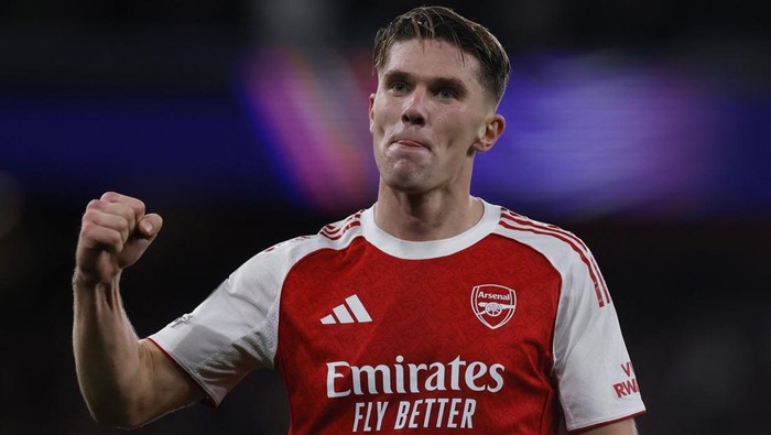Soccer Football - UEFA Champions League - Arsenal v Atletico Madrid - Emirates Stadium, London, Britain - October 21, 2025 Arsenals Viktor Gyokeres celebrates scoring their third goal Action Images via Reuters/Andrew Couldridge
